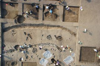 An excavation at the site during 2010.