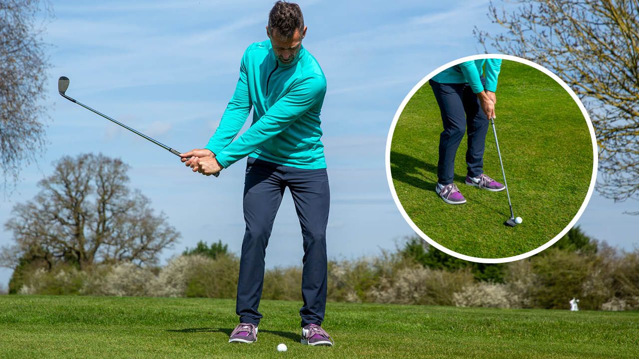 Short game specialist James Ridyard hitting a chip shot