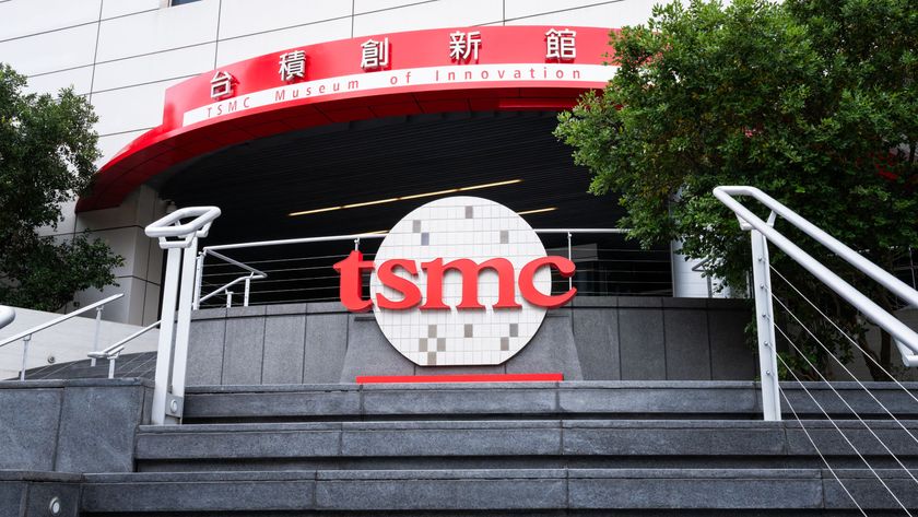 Фирменный знак компании TSMC на информационной выставке