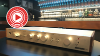 Cambridge Audio amp with Press Play logo