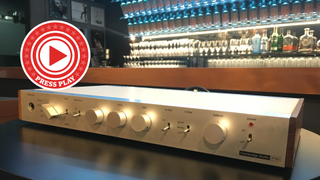Cambridge Audio amp with Press Play logo