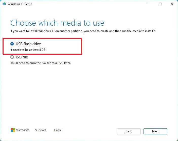 Create USB for Windows 11 version 22H2