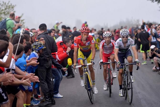 The top three: Alberto Contador (Tinkoff-Saxo), Alejandro Valverde (Movistar) and Joaquim Rodr&iacute;guez (Katusha)