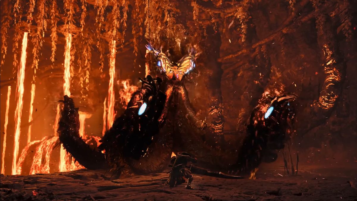 Gameplay trailer screenshot of Nu Udra in Monster Hunter Wilds