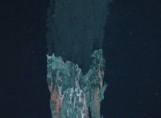 A black smoker vent at the Beebe Vent Field (also called the Piccard Vent), the deepest in the world, and possibly the hottest.