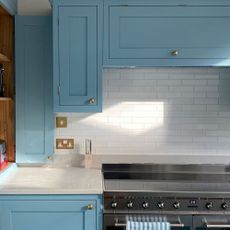 French blue on kitchen