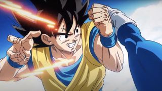 Adult Goku fighting Vegeta in Dragon Ball Daima
