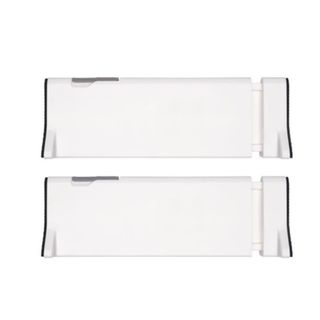 Two plastic drawer dividers