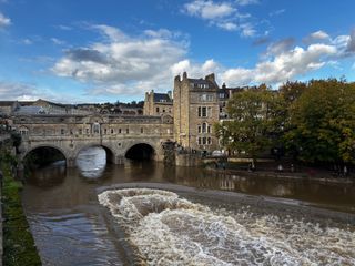 iPhone 15 main camera photo of the river in the city of Bath