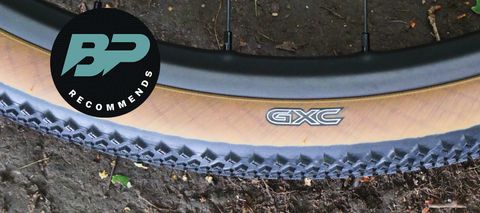 Halo GXC gravel tire with a Bike Perfect recommends review badge