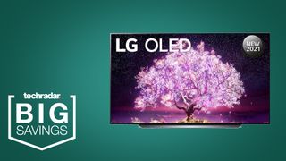 LG C1 OLED TV big savings header green