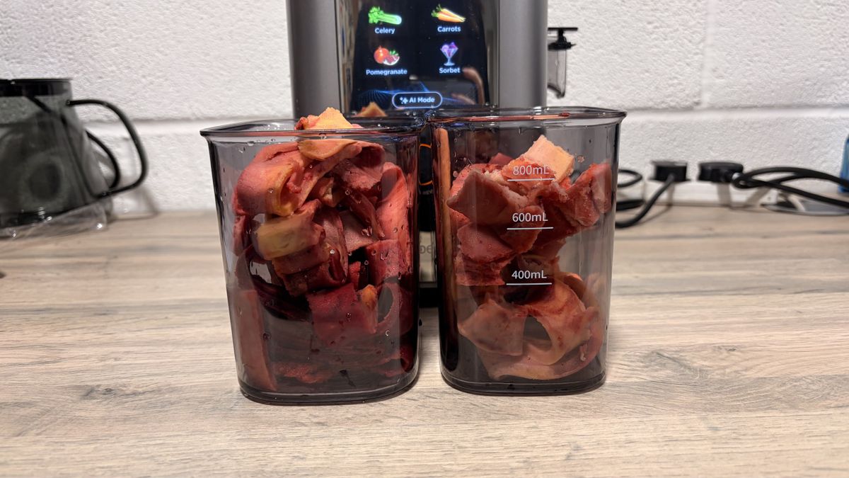 Sorbet made using the Tribest Slowstar AI Vertical Hopper Juicer