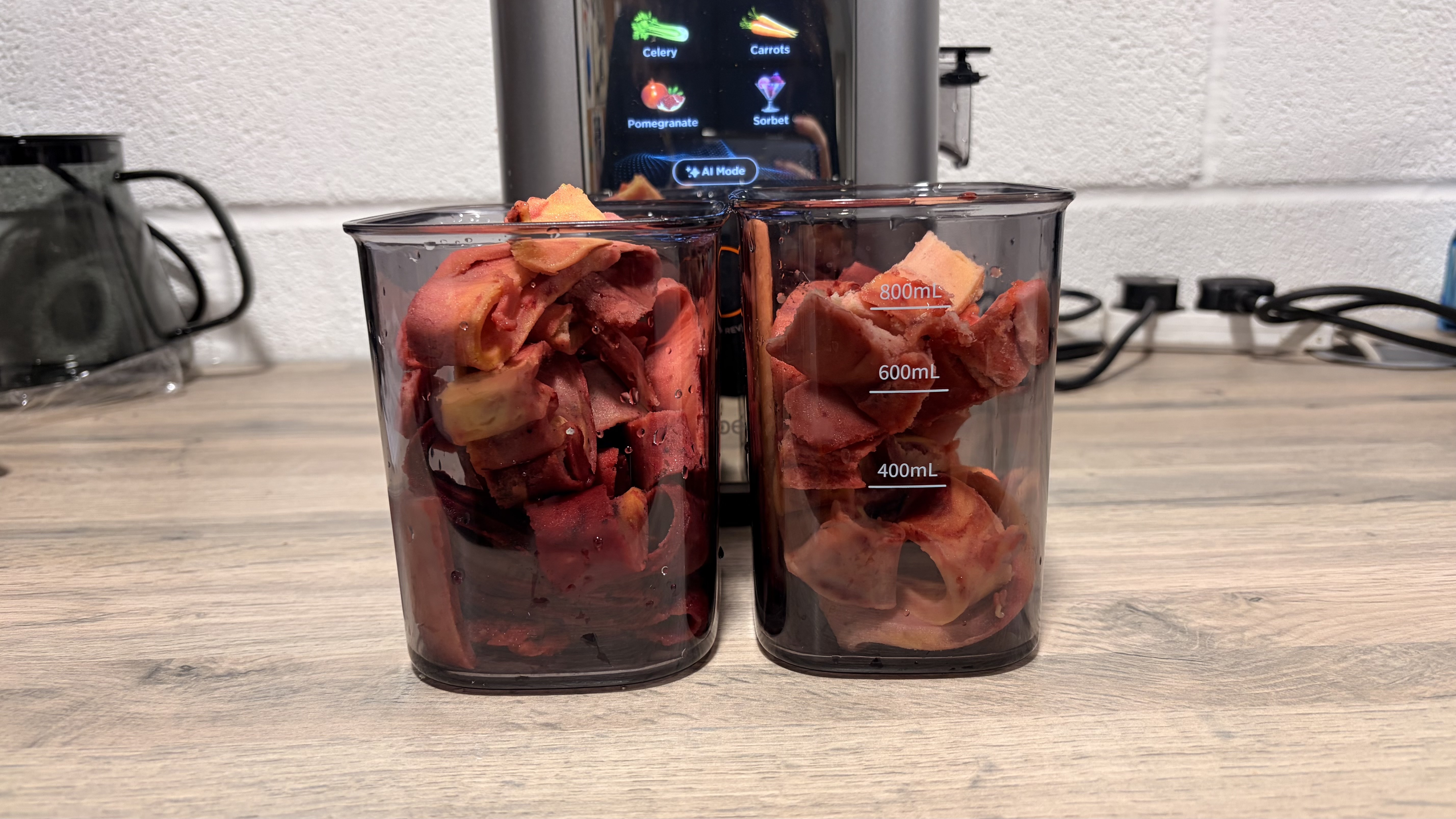 Sorbet made using the Tribest Slowstar AI Vertical Hopper Juicer