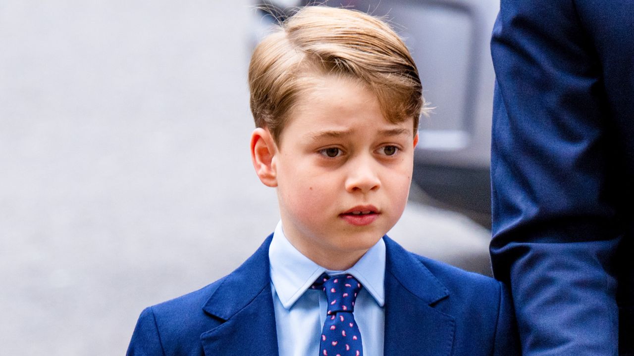 Prince George’s family trips soon change soon. Seen here he attends the memorial service for the Duke Of Edinburgh 