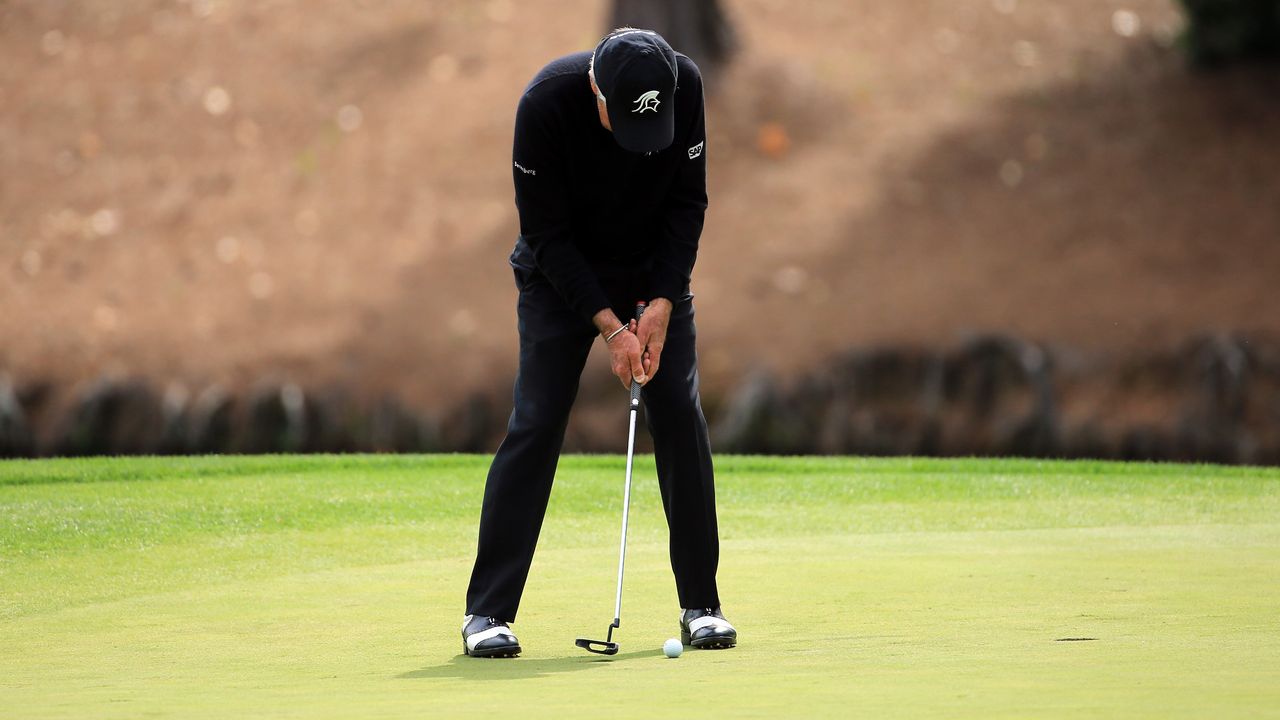 Gary Player playing in the Masters Par-3 Tournament