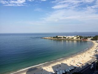 Copacabana beach in July 2016, before the Olympics at Rio de Janiero.