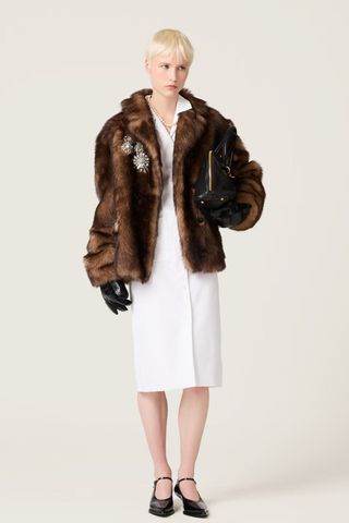 Miu Miu Double-breasted shearling jacket