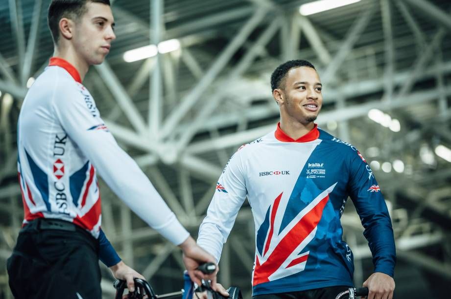 BMX riders Paddy Sharrock and Tre Whyte in the new jerseys