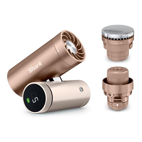 Shark Chillpill 3-In-1 High-Speed Fan, Ultra-Fine Mist and Instachill System, Includes 3 Cooling Attachments, Travel-Friendly Design, Iced Latte Fa022ukbr