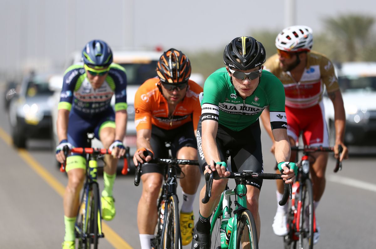 Nick Schultz (Caja Rural-Seguros RGA) leads the breakaway