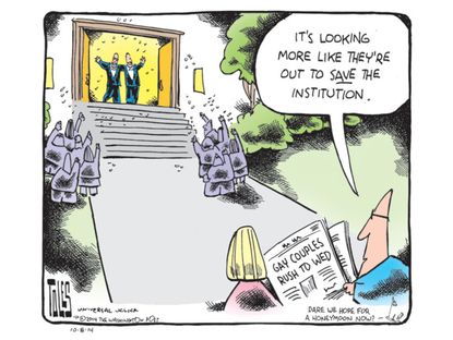 Editorial cartoon gay marriage Supreme Court