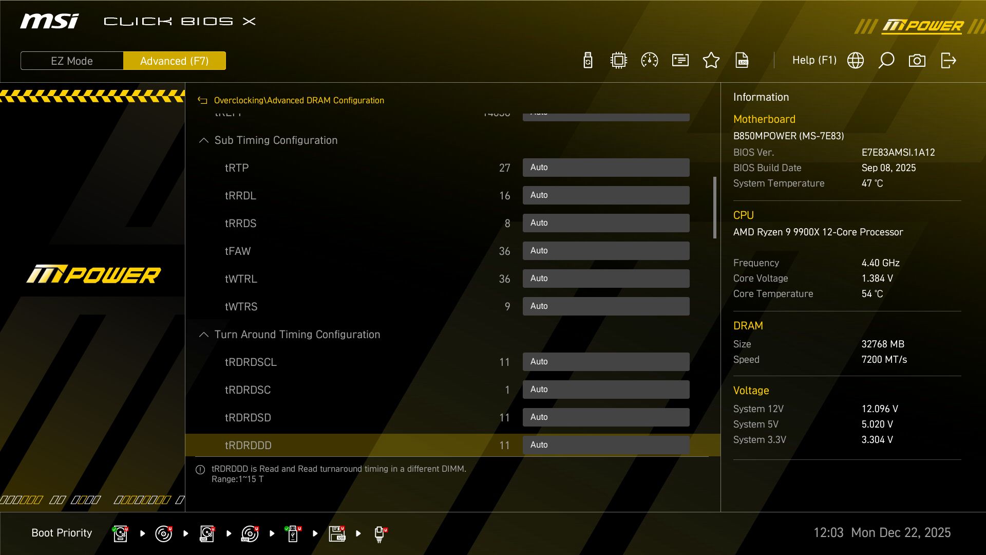 MSI B850 MPower - BIOS images