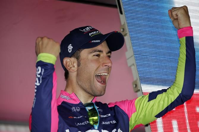 Stage winner Diego Ullisi (Lampre-Merida)
