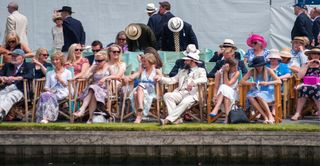 Posh picnic at Henley Royal Regatta. Image shot 2015. Exact date unknown.