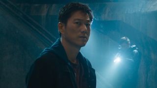 Sung Kang looking very serious as Han in F9