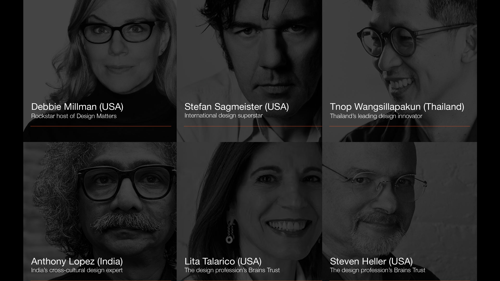 DESIGNerd app - designers featured on app with their names written next to them