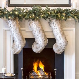 Helen Moore lynx Christmas stocking