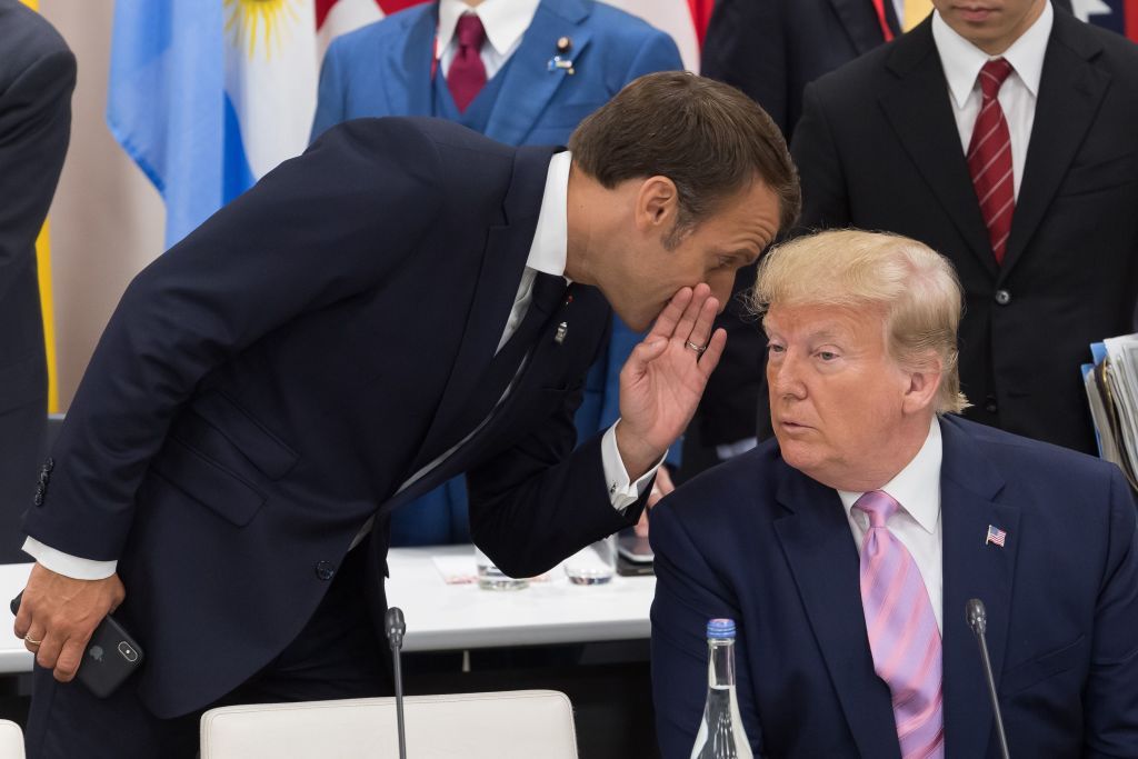 Donald Trump and Emmanuel Macron.