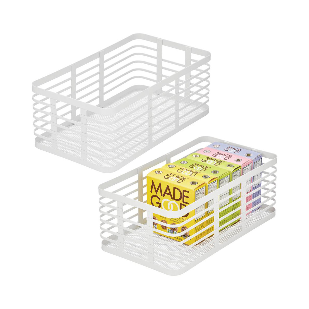 Metal Pantry Basket with Handles