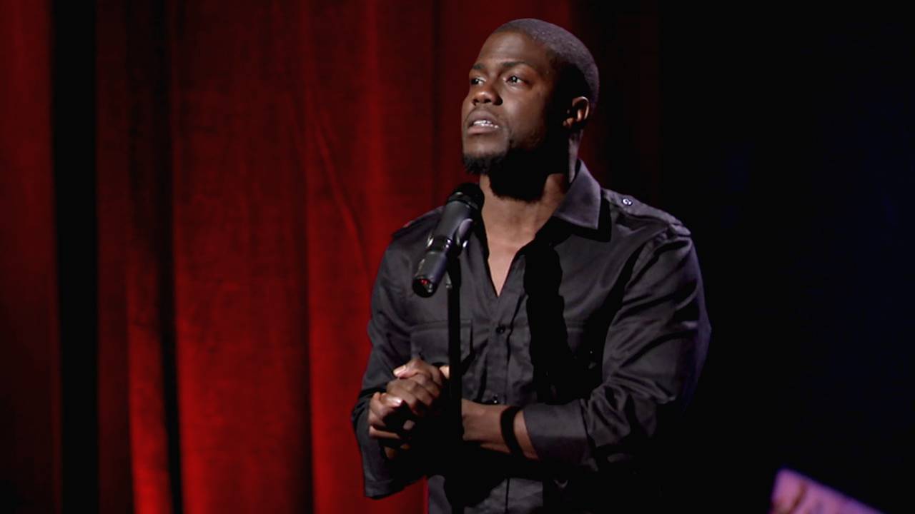Kevin Hart on stage in Kevin Hart: I'm A Grown Little Man