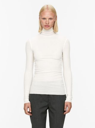 Roll-Neck Cotton Top