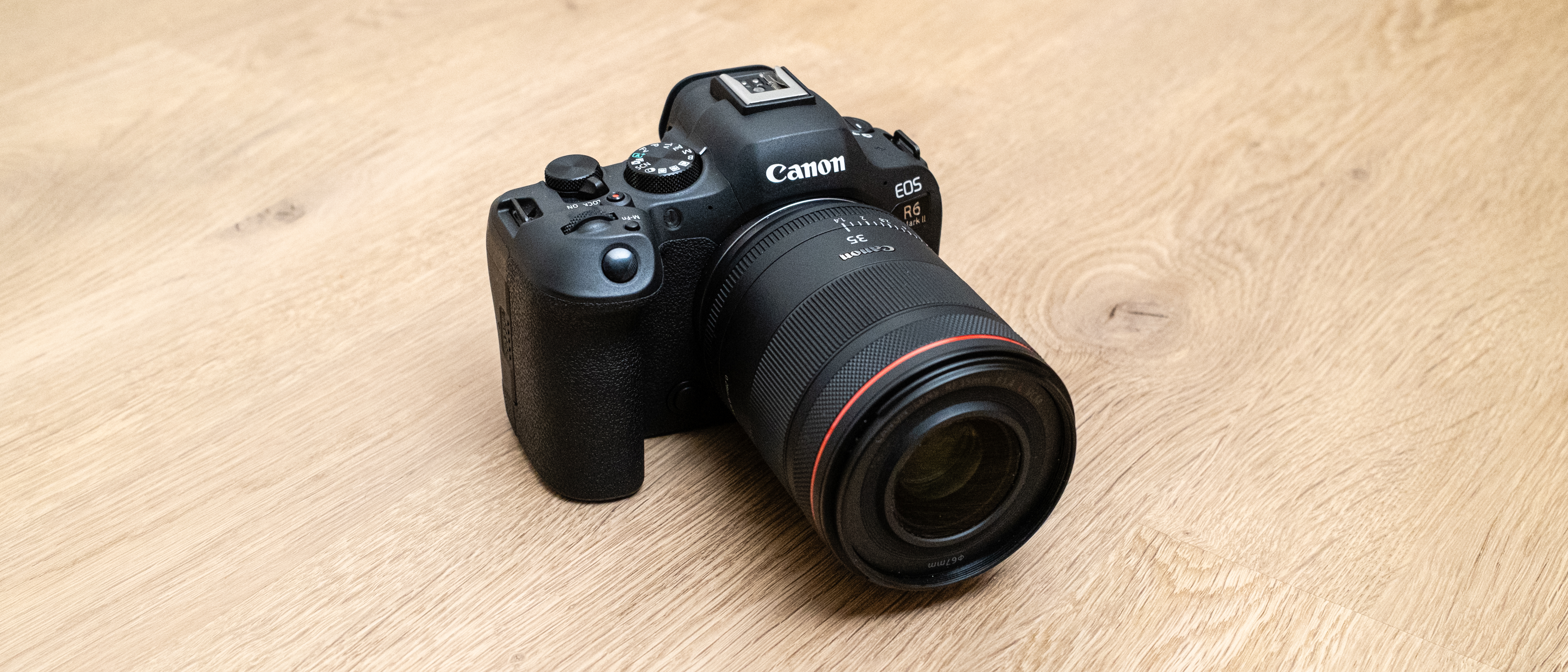 Canon EOS R6 Mark II and RF 35mm f/1.4L on a wooden floor