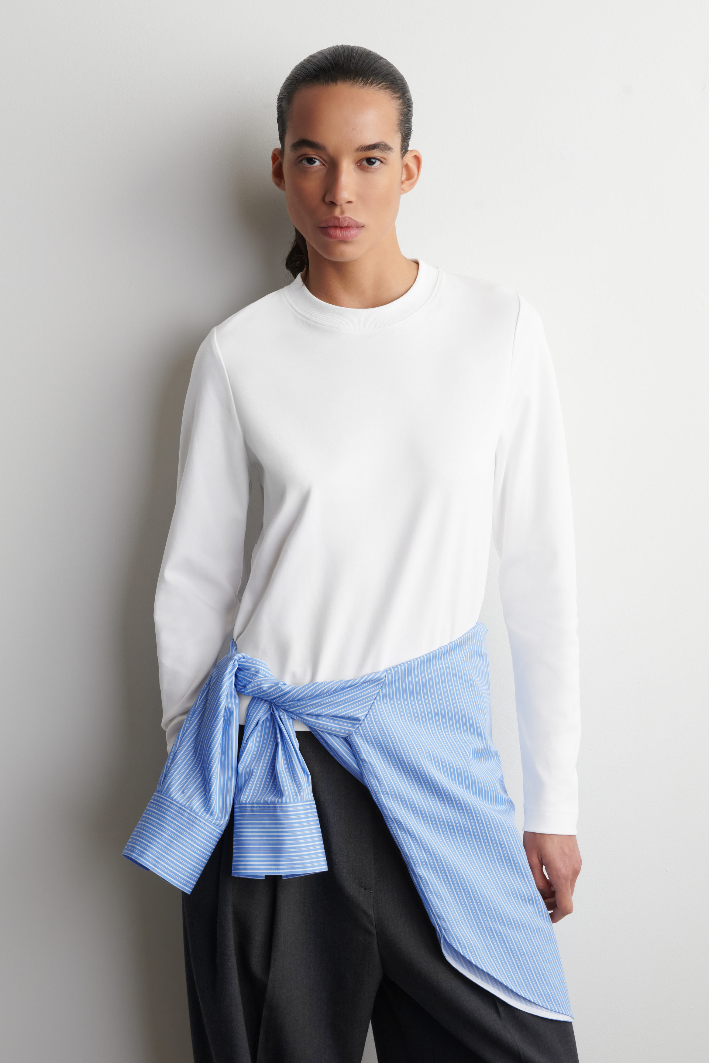 clean cut long sleeve t-shirt