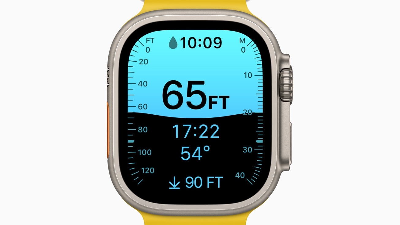 Apple Watch Ultra using new depth app