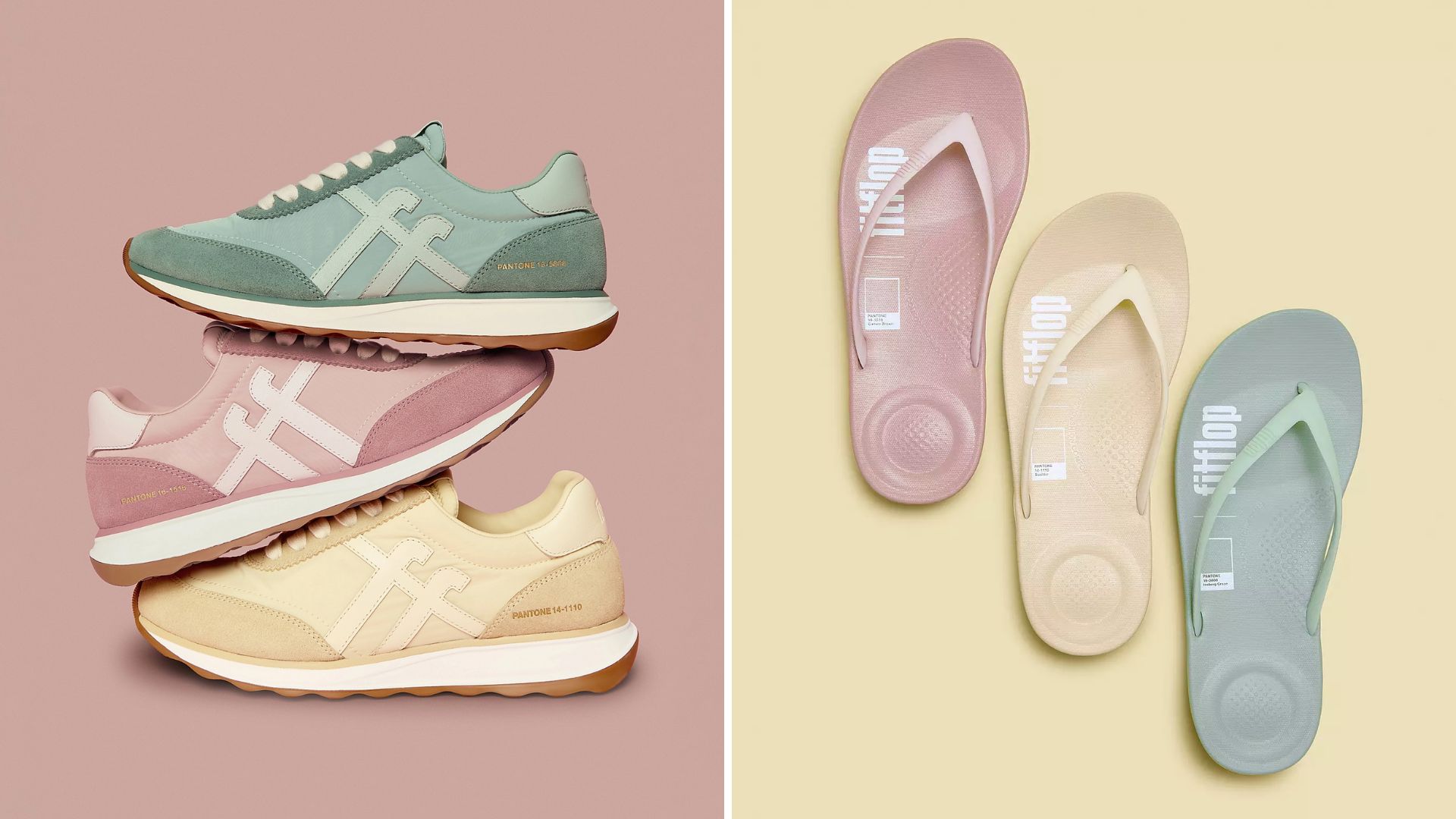 2 Images of the FitFlop x Pantone collection 