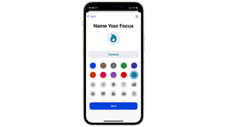 Focus settings in iOS 15