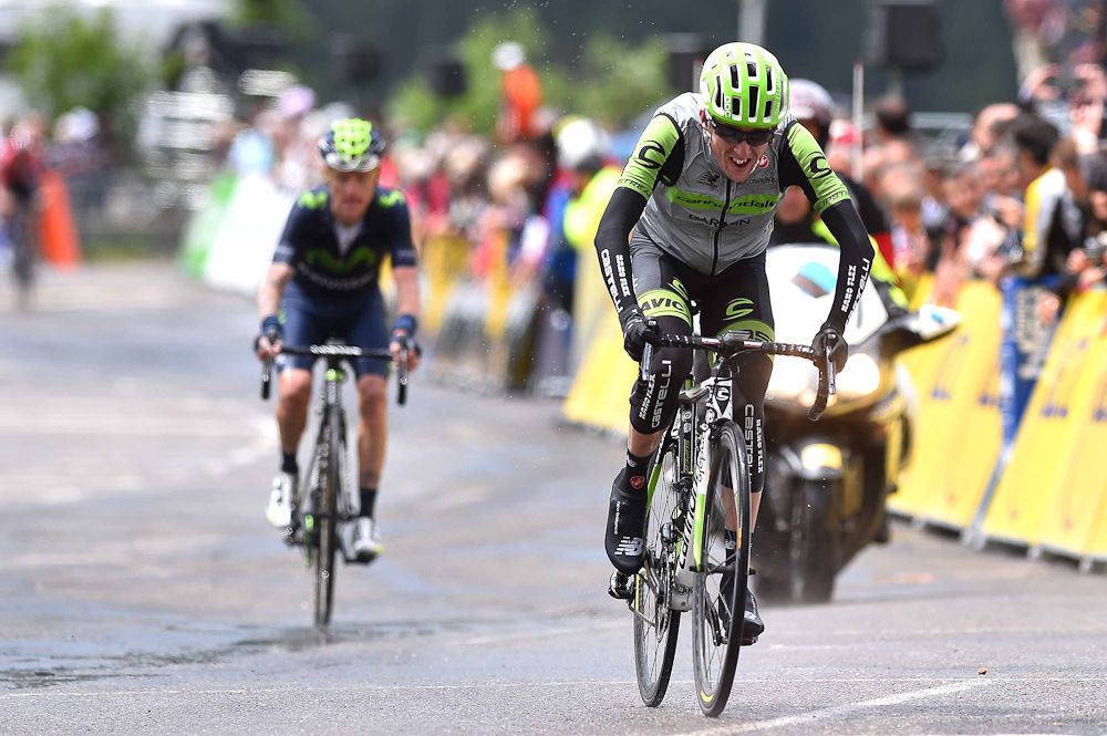 Dan Martin at the finish.