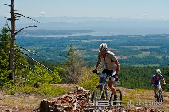 Riders do a scenic climb.