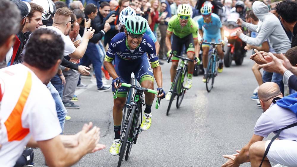 Esteban Chaves attacks on the way to victory at Il Lombardia in October