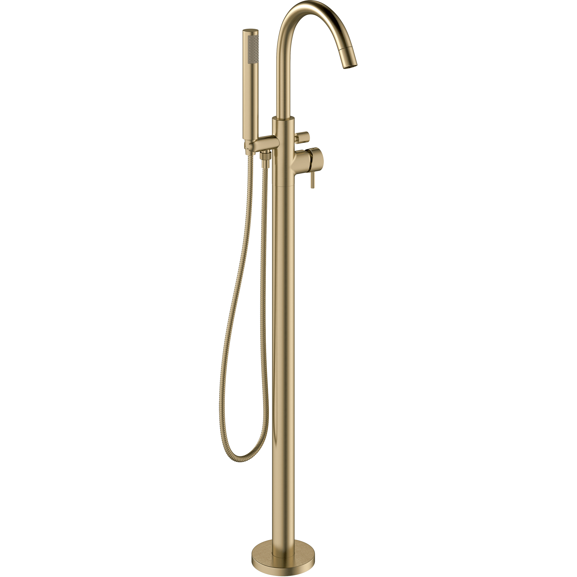 MPRO bath shower mixer in brushed brass at Victorian Plumbing