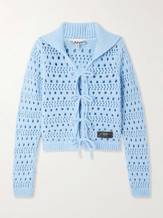 Open-Knit Organic Cotton-Blend Cardigan