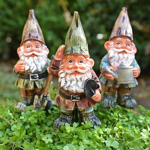 3 Garden Gnomes on Sticks
