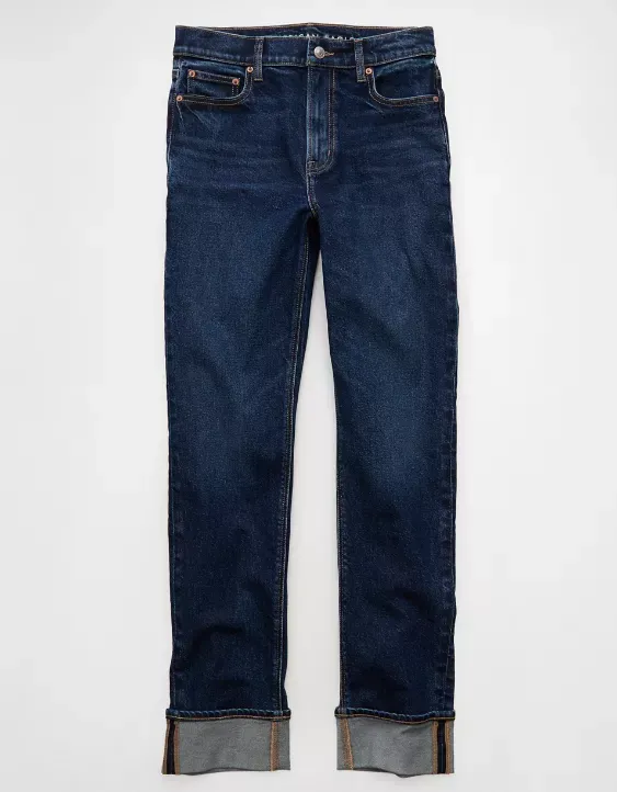 American Eagle, Stretch Super High-Waisted Straight Jeans