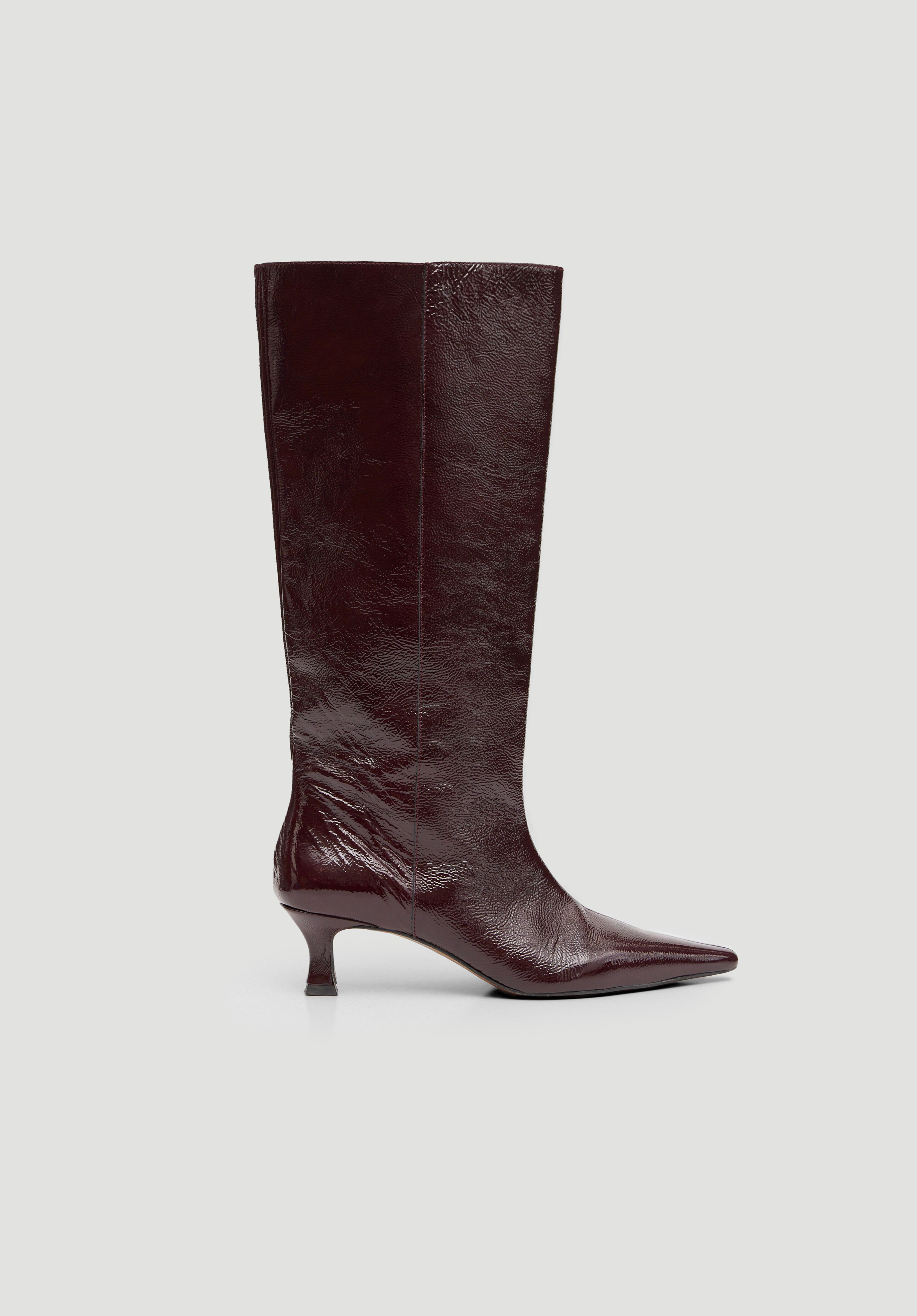 Katlynn Leather Patent Kneehigh Boots