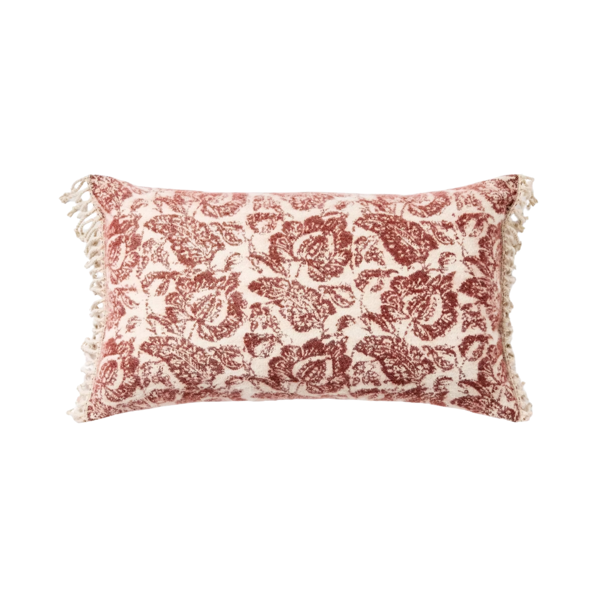 a floral throw pillow