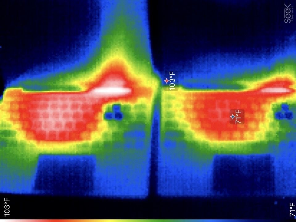 Thermal readings of Surface Laptop Go 2 (2022).